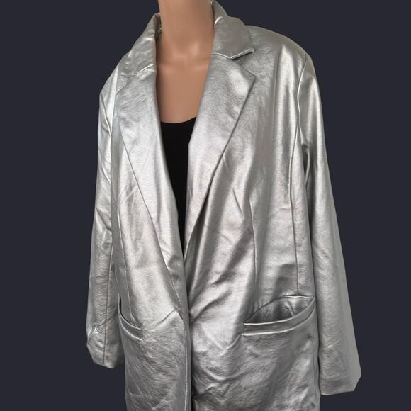 Silver Jacket A New Day Silver Blazer XXL - Picture 2 of 8